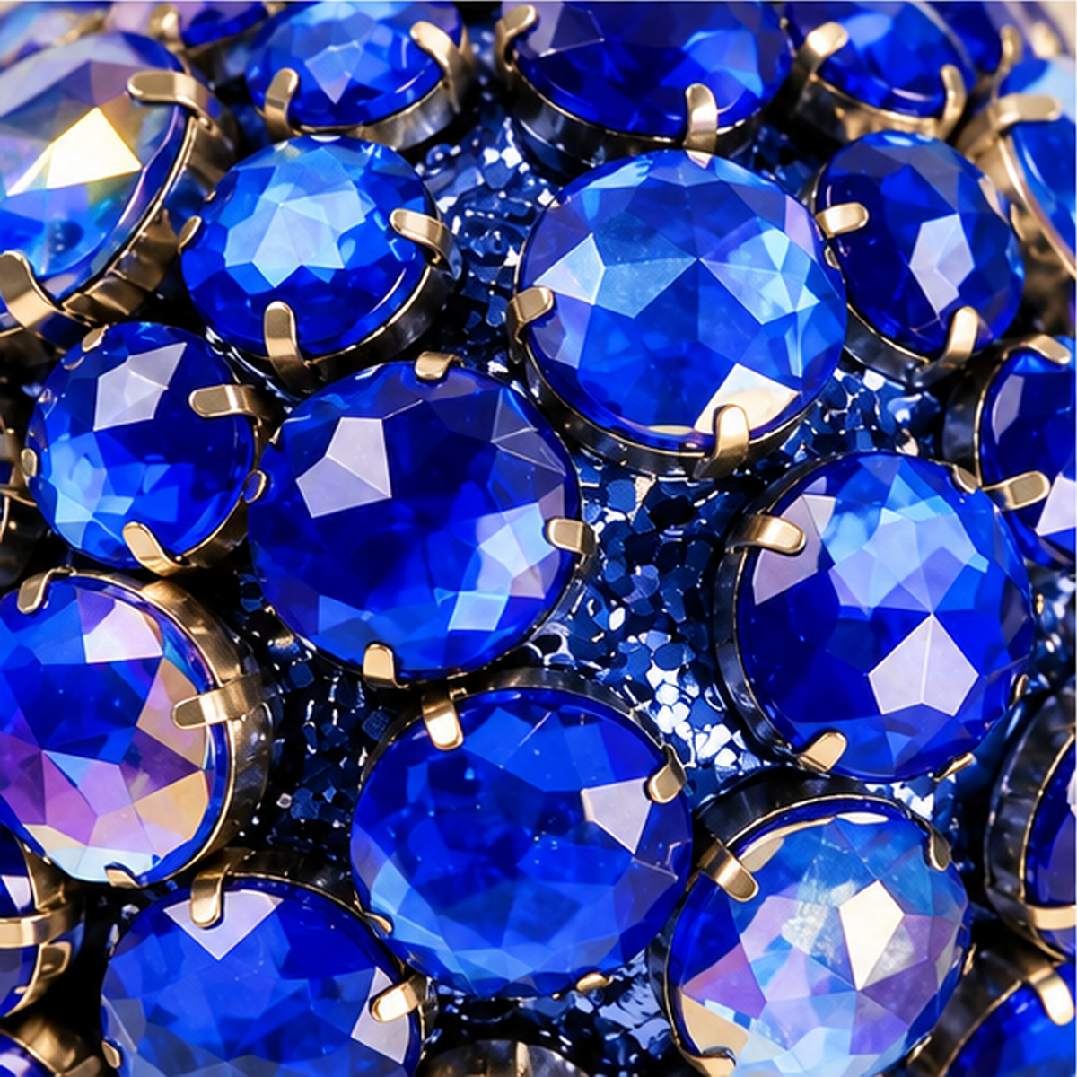 Sfera di Natale Gioiello Blu con Cristalli Ø 11 cm - EDG