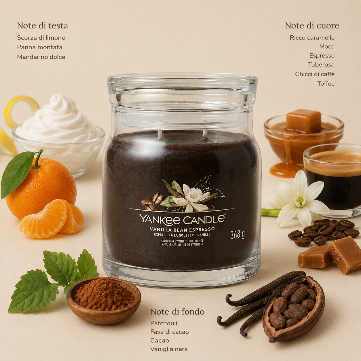Yankee Candle Giara 368gr Vanilla Bean Espresso