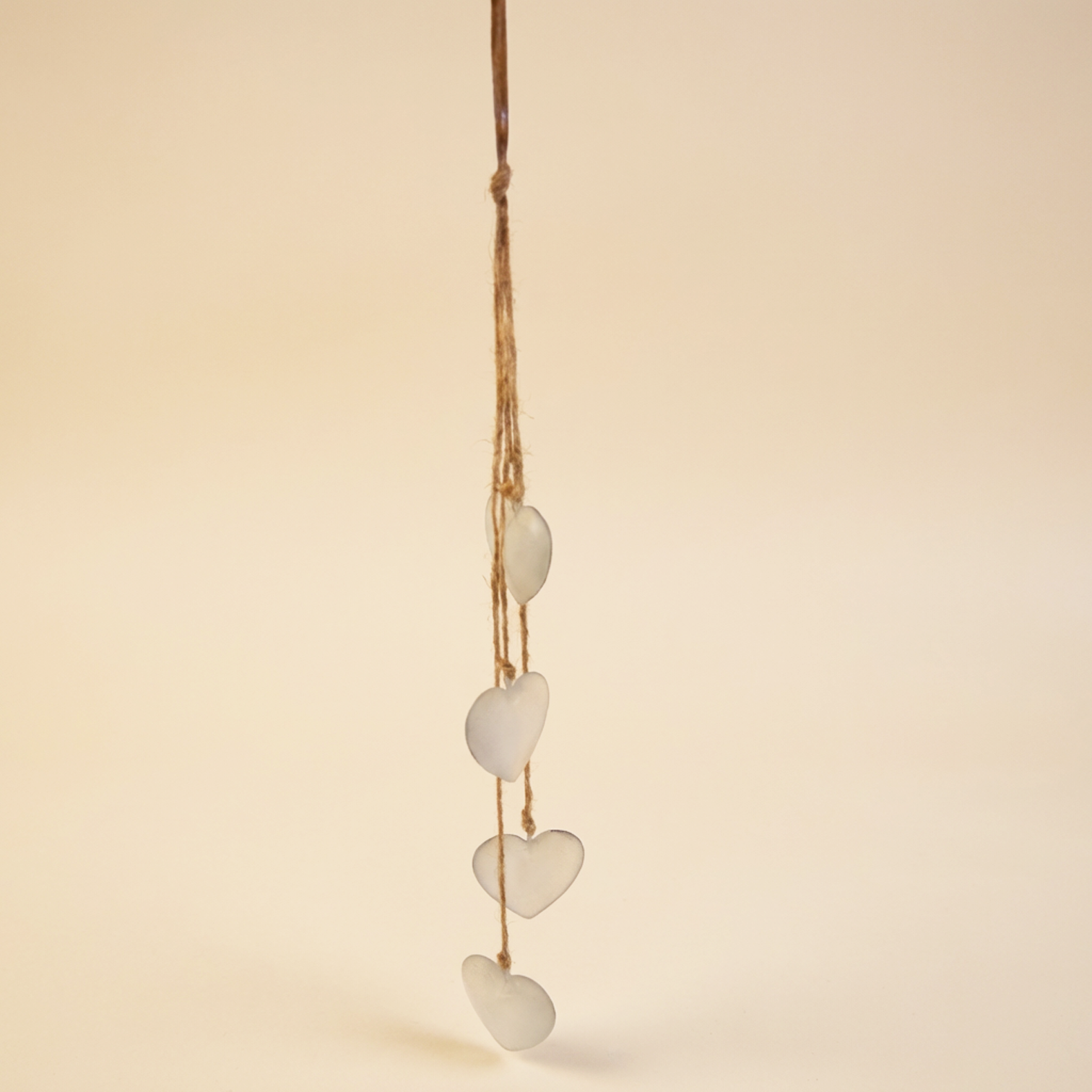 Ghirlanda cuori avorio