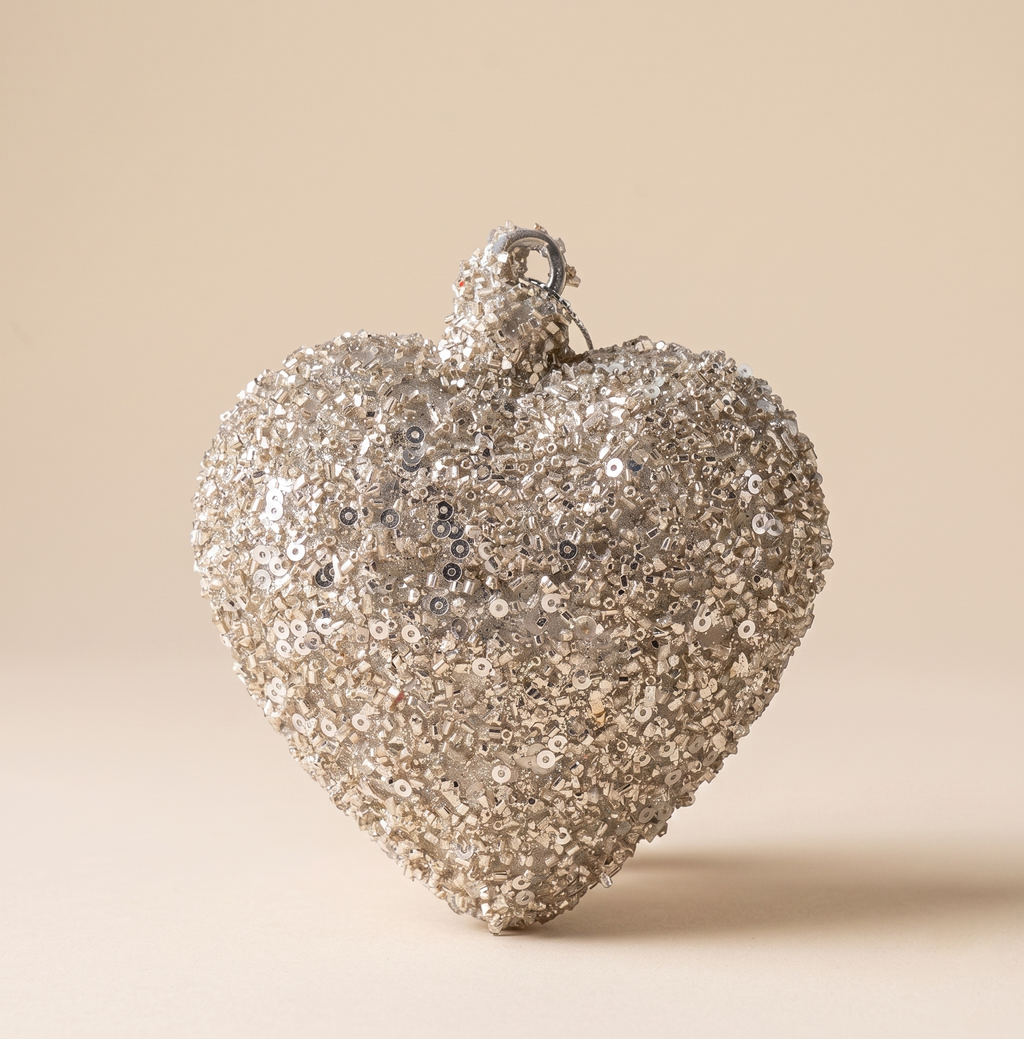Cuore vetro glitter
