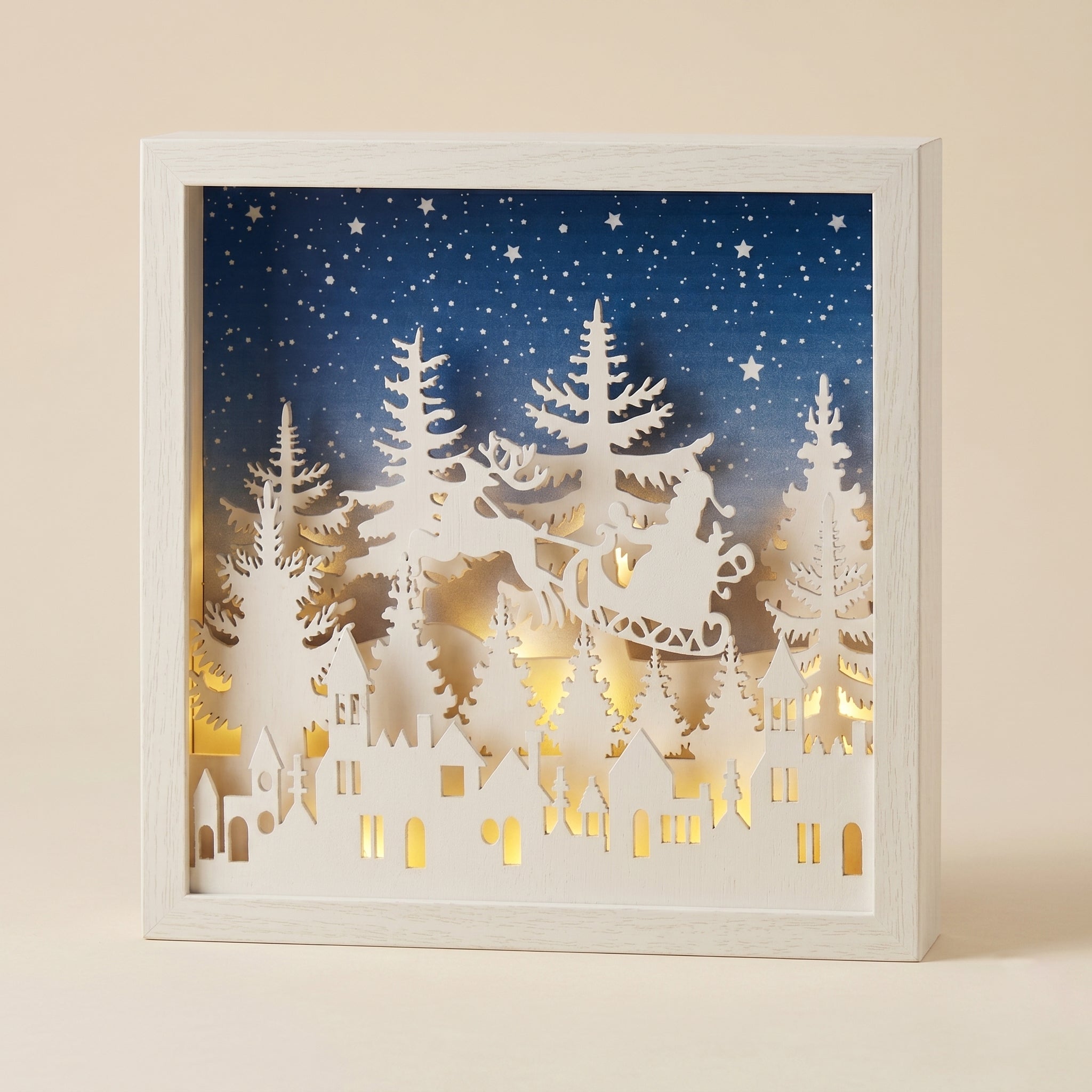 Quadretto led Paesaggi notturni slitta