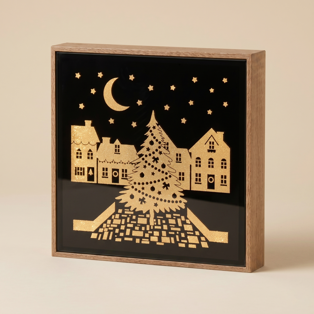 Quadretto con led Paesaggi Segreti albero
