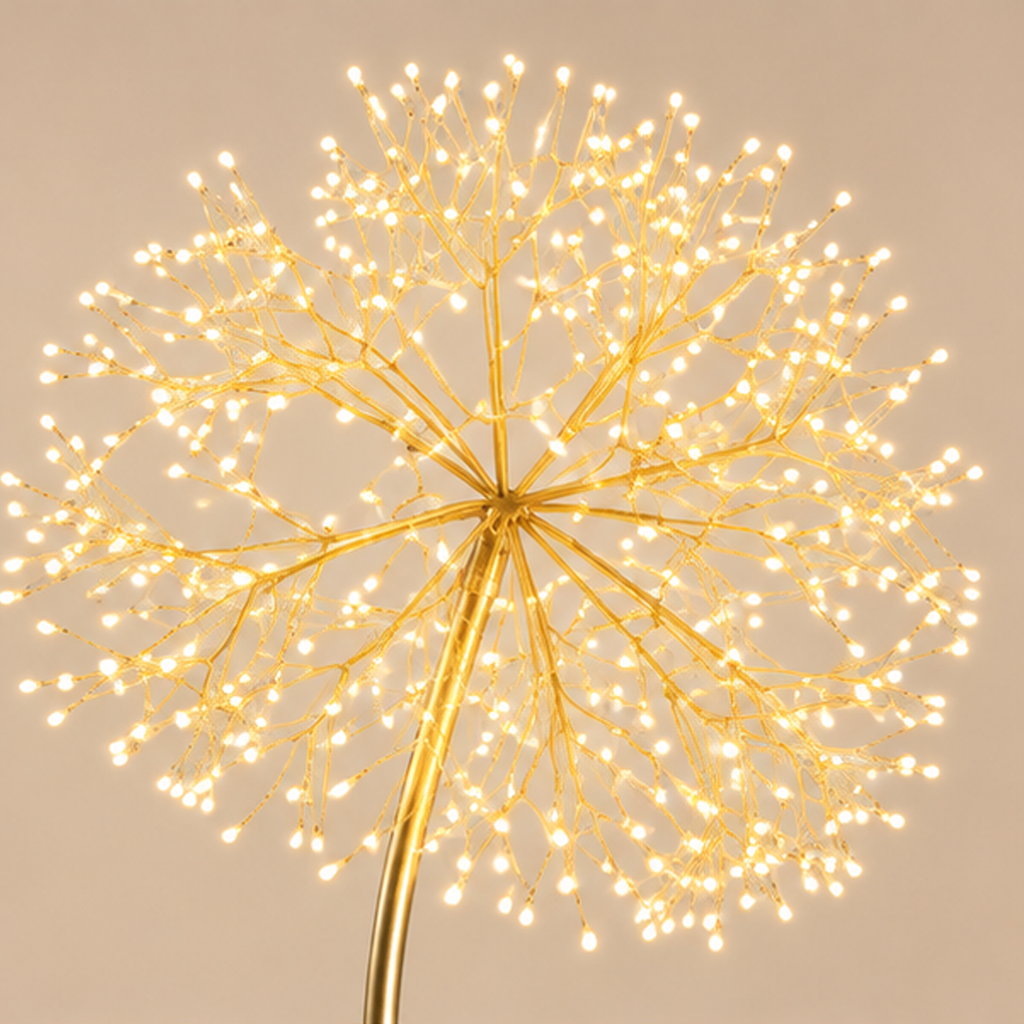 Fiore Soffione Luminoso Oro EDG 384 MicroLED H 120 cm Ø 30 cm