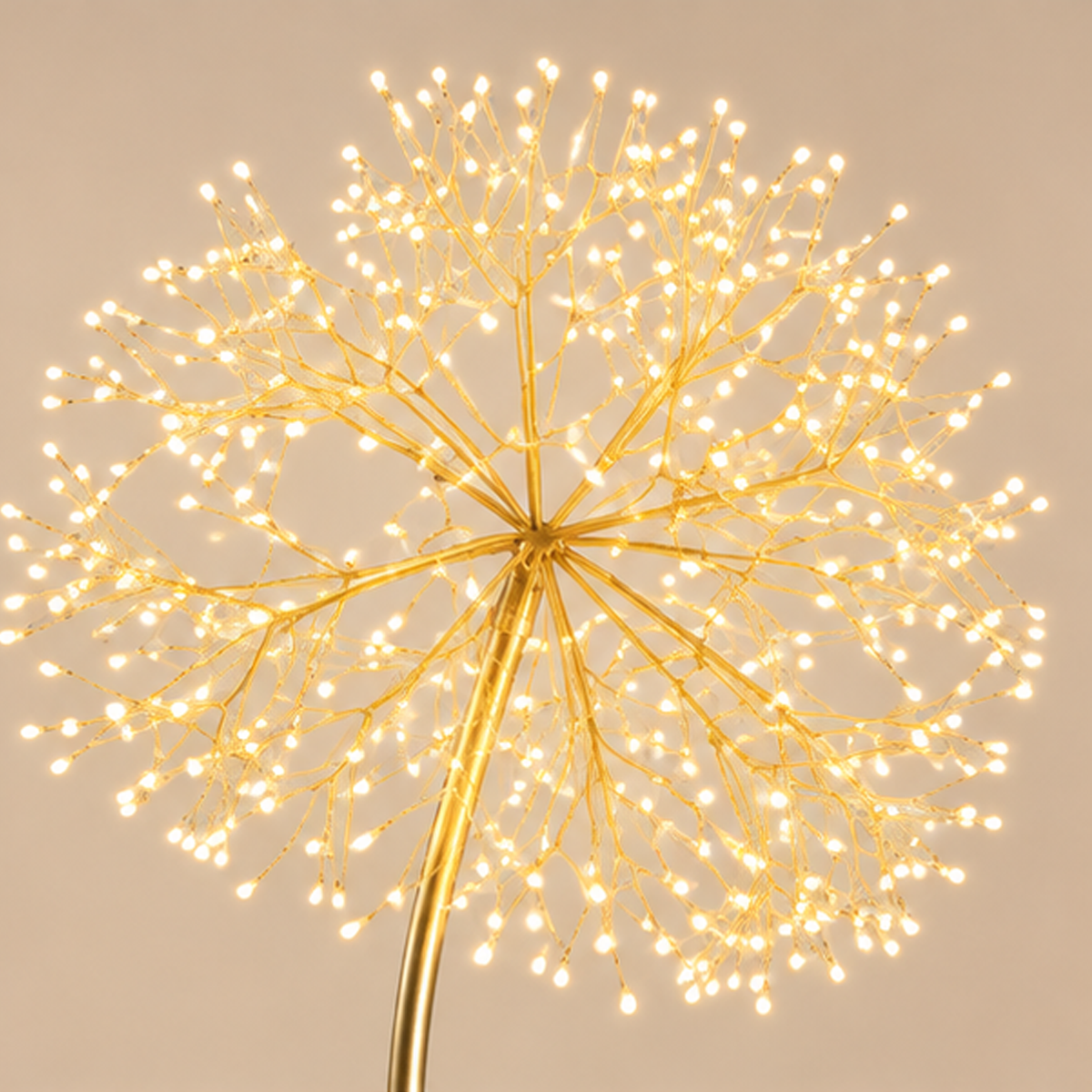 Fiore Soffione Luminoso Oro EDG 384 MicroLED H 120 cm Ø 30 cm
