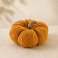 Zucca Decorativa in Maglia Arancio – Ø 31,5 x H 16 cm