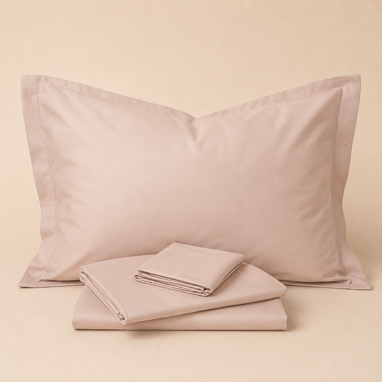 Completo Letto Matrimoniale Trecento Raso di Cotone 300 TC – Rosa Boho