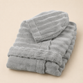Accappatoio con Cappuccio Carrara Fyber Luxury grigio