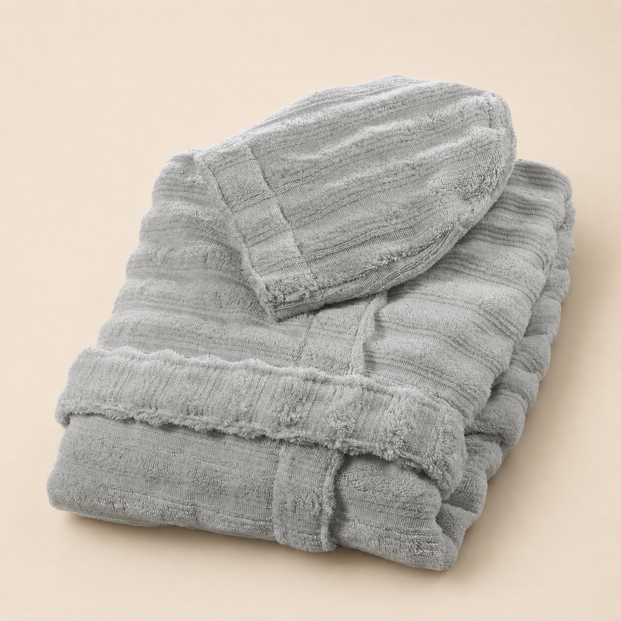 Accappatoio con Cappuccio Carrara Fyber Luxury grigio