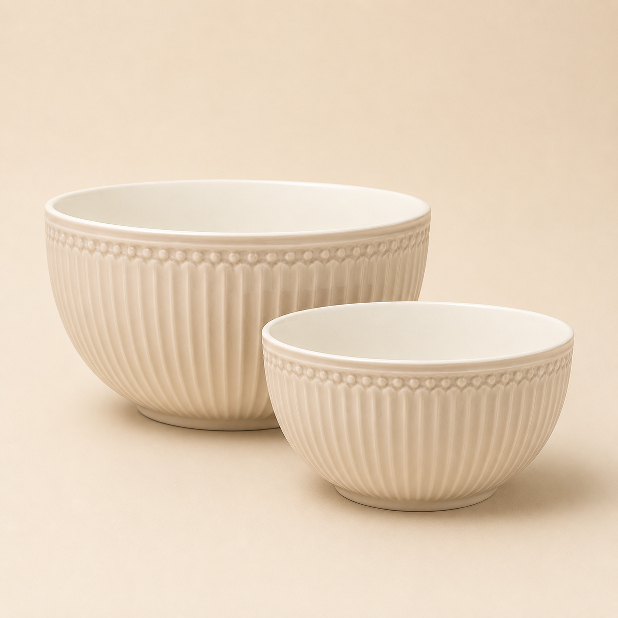 Set 2 ciotole Alice Creamy