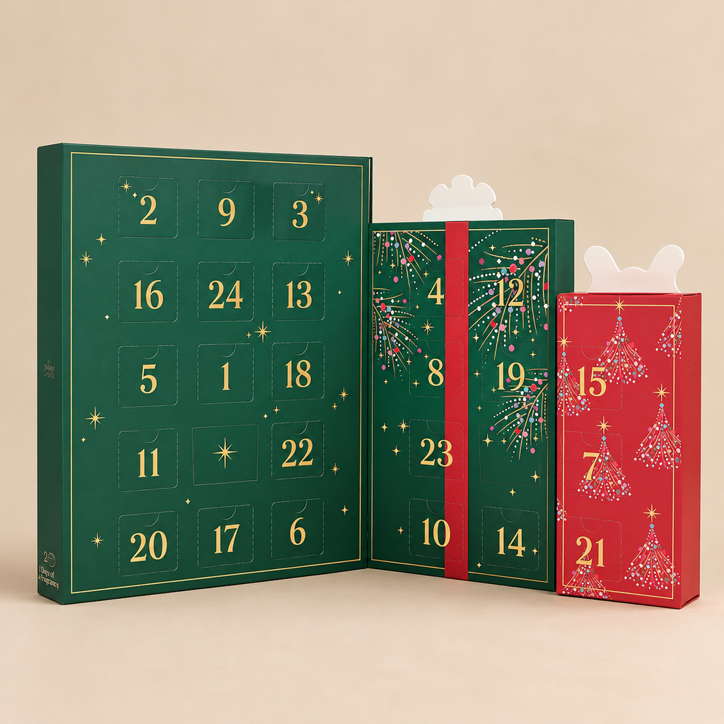 Calendario dell'Avvento Yankee Candle 24 Giorni con 24 Candele Profumate e Portacandela in Vetro