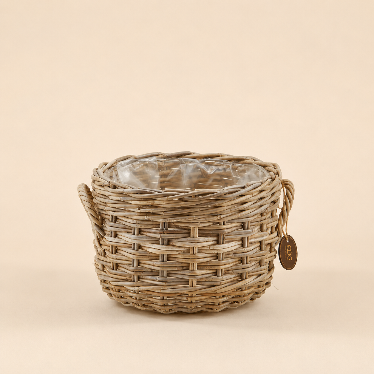 Cesto coprivaso Rotondo in Rattan – Ø 35 x H 25 cm