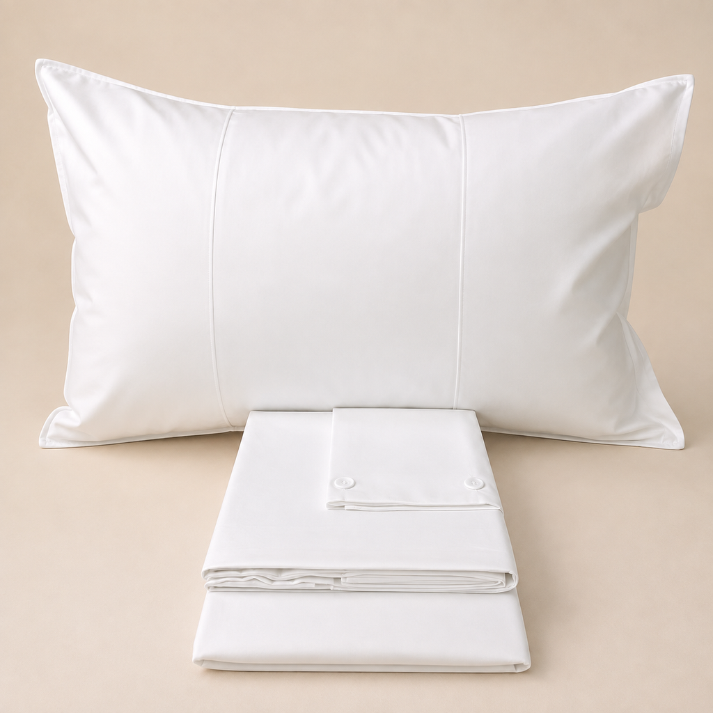 Completo Letto Il Percalle Fazzini – Puro Cotone – Bianco