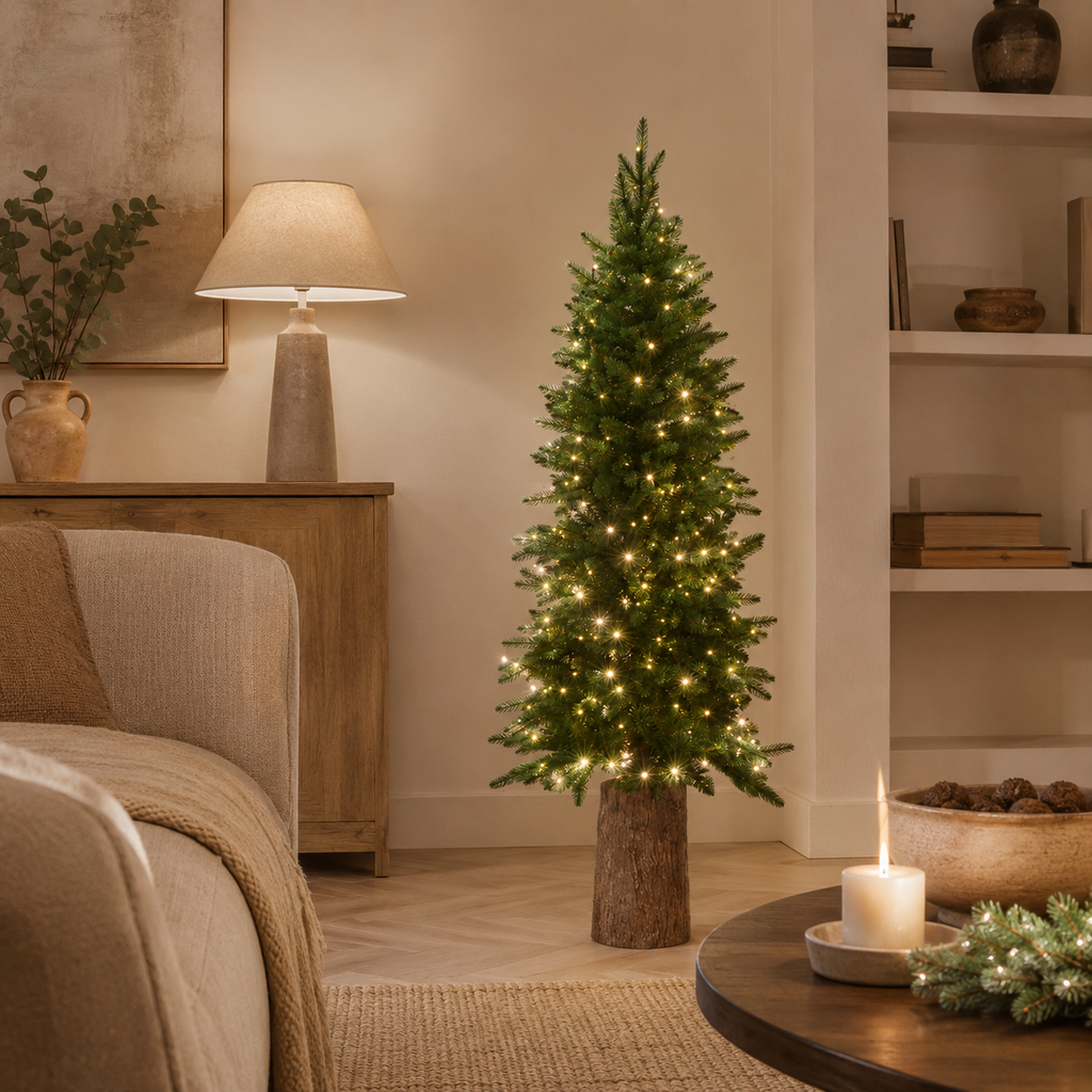 Albero di Natale Slim EDG con 260 mini LED h.150cm