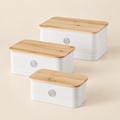 Contenitore in latta con coperchio in legno Home (seconda scelta)