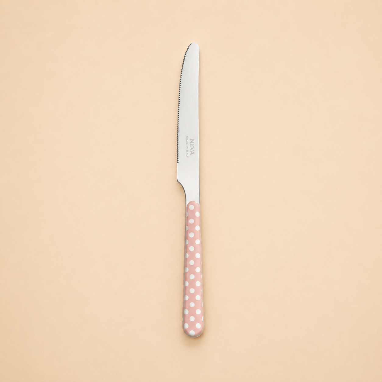 Coltello Pois Rosa NEVA – Acciaio 18/10 – 22 cm