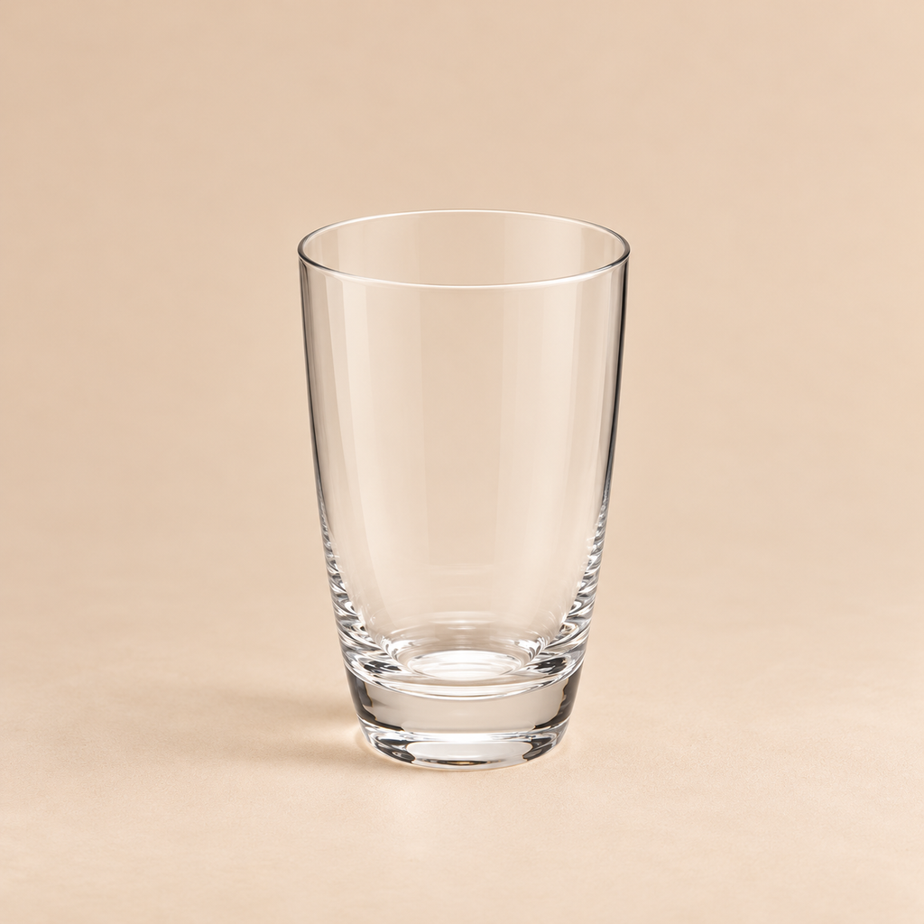 Set 6 Bicchieri Acqua in Vetro Trasparente con Fondo Spesso – Ø 8 x H 12,5 cm