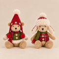 Orsetto Natalizio Seduto in Peluche H 41 cm