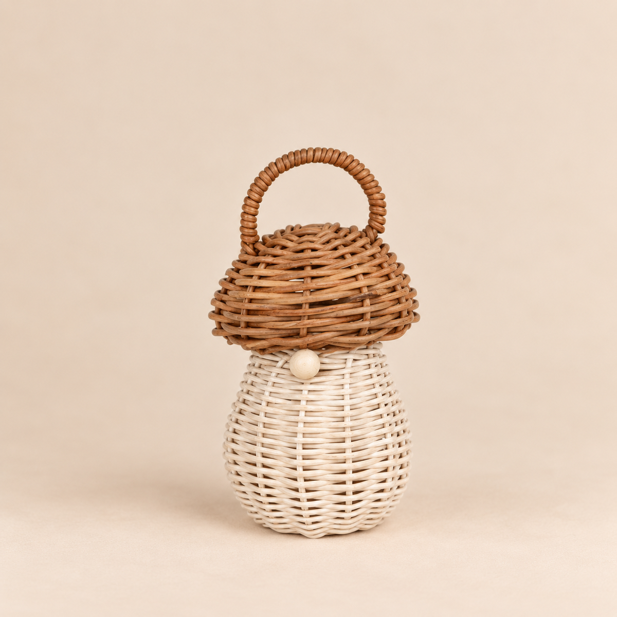 Casetta Fungo in Rattan Naturale Small 11 cm