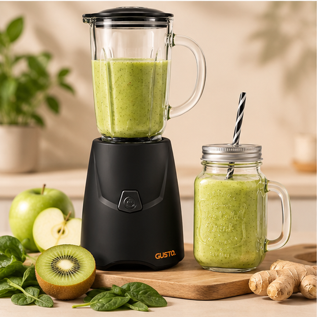 Gusta Mixer In a Jar – Frullatore con Caraffa e Barattolo da Bere