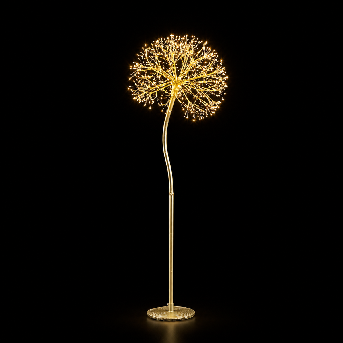 Decoro Tarassaco Luminoso EDG Enzo De Gasperi Oro con 576 LED – H 150 cm – IP44