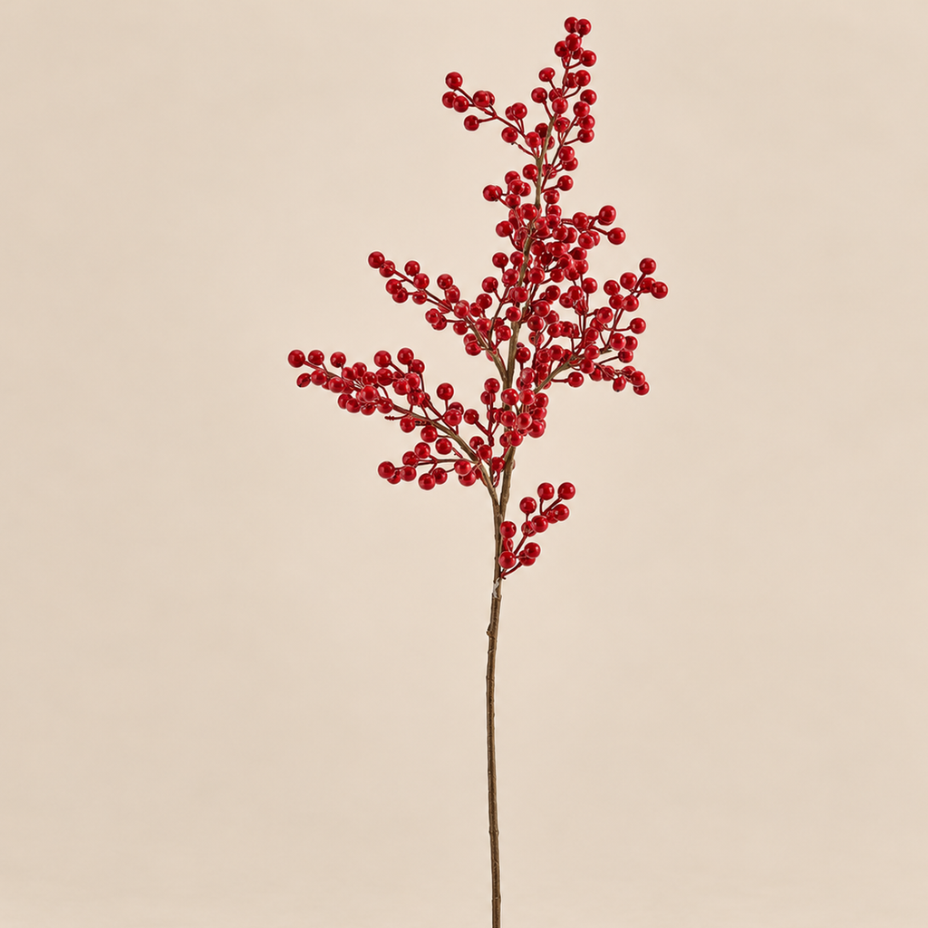 Ramo con Bacche Rosse H110 cm