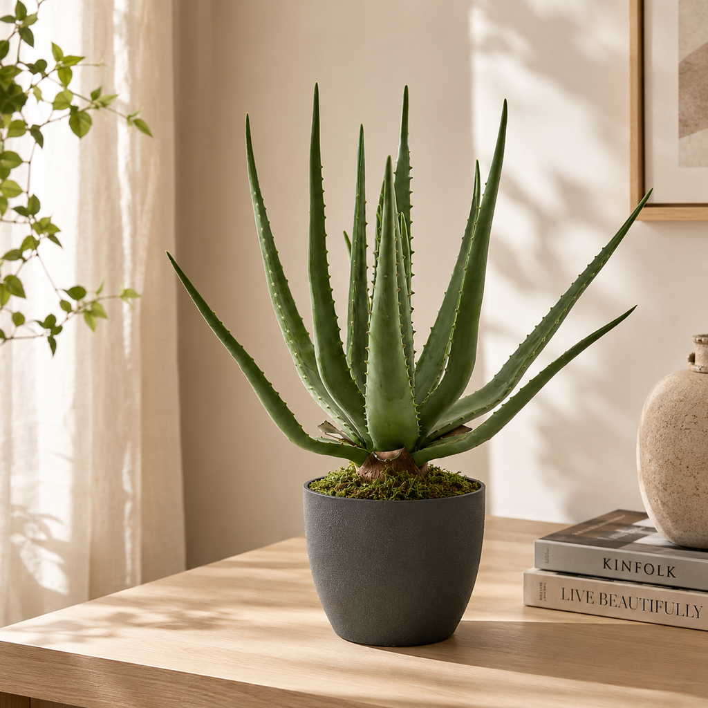 Aloe Artificiale in Vaso H.45 cm