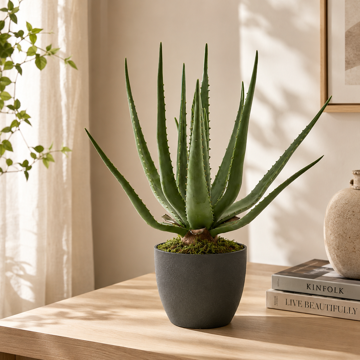 Aloe Artificiale in Vaso H.45 cm