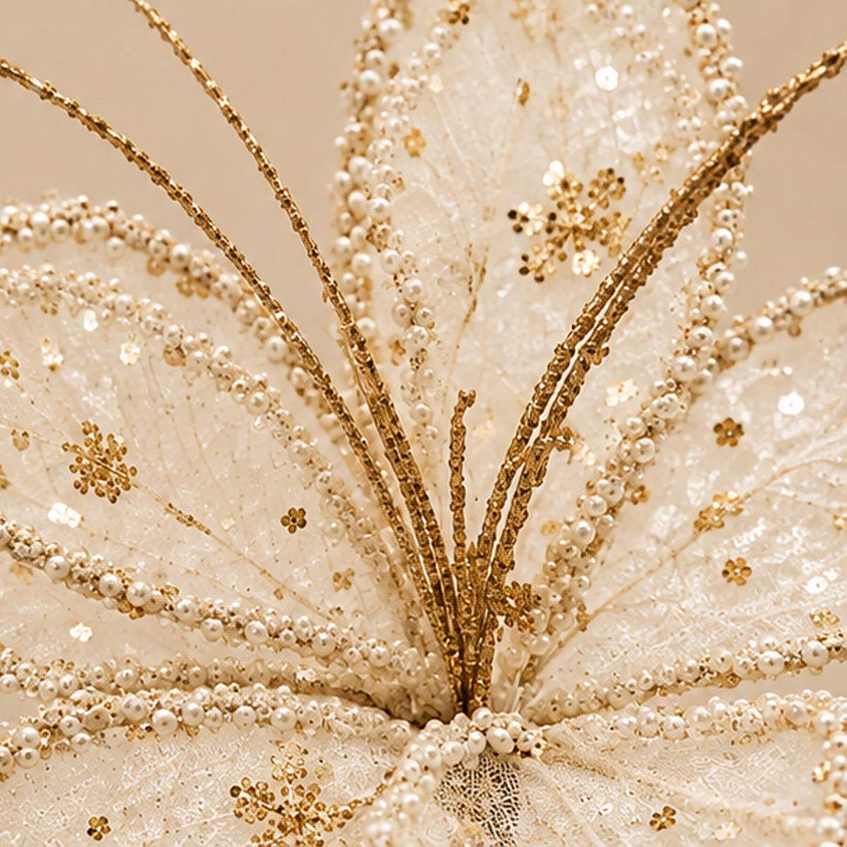Giglio Decorativo Glitter Oro Ø 22 cm
