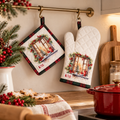 Set Guanto da Forno e Presina Natalizia Christmas is Coming con Finestra Decorata