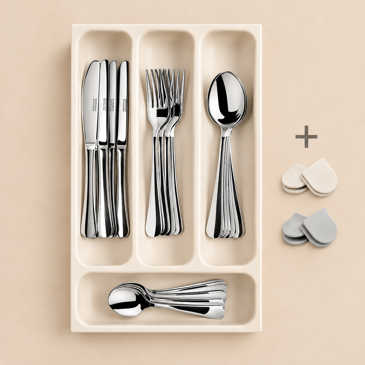 Portaposate FlexiSpace 4 Scomparti 37 x 22 cm
