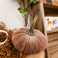Zucca Decorativa in Velluto Small – Ø 15 cm – Fatta a Mano