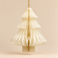 Albero di Natale in Carta Avorio da Appendere H 22 x Ø 18 cm - EDG