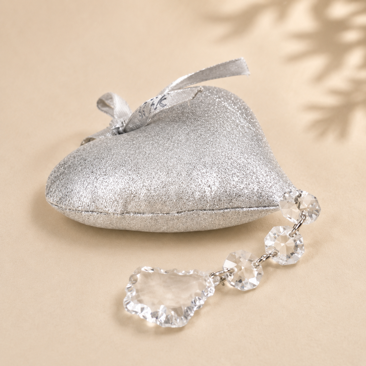 Decoro Cuore Argento con Pendente