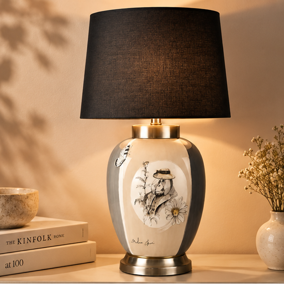 Lampada da Tavolo Urban in Porcellana Ø 35 x H 60 cm (Seconda Scelta)