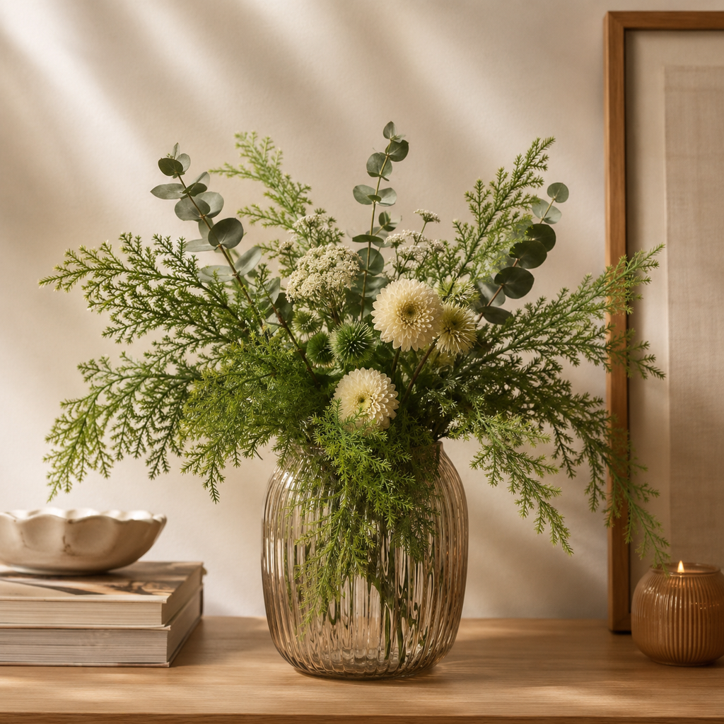Cespuglio Felce Decorativo – 11 Rami – H 45 cm