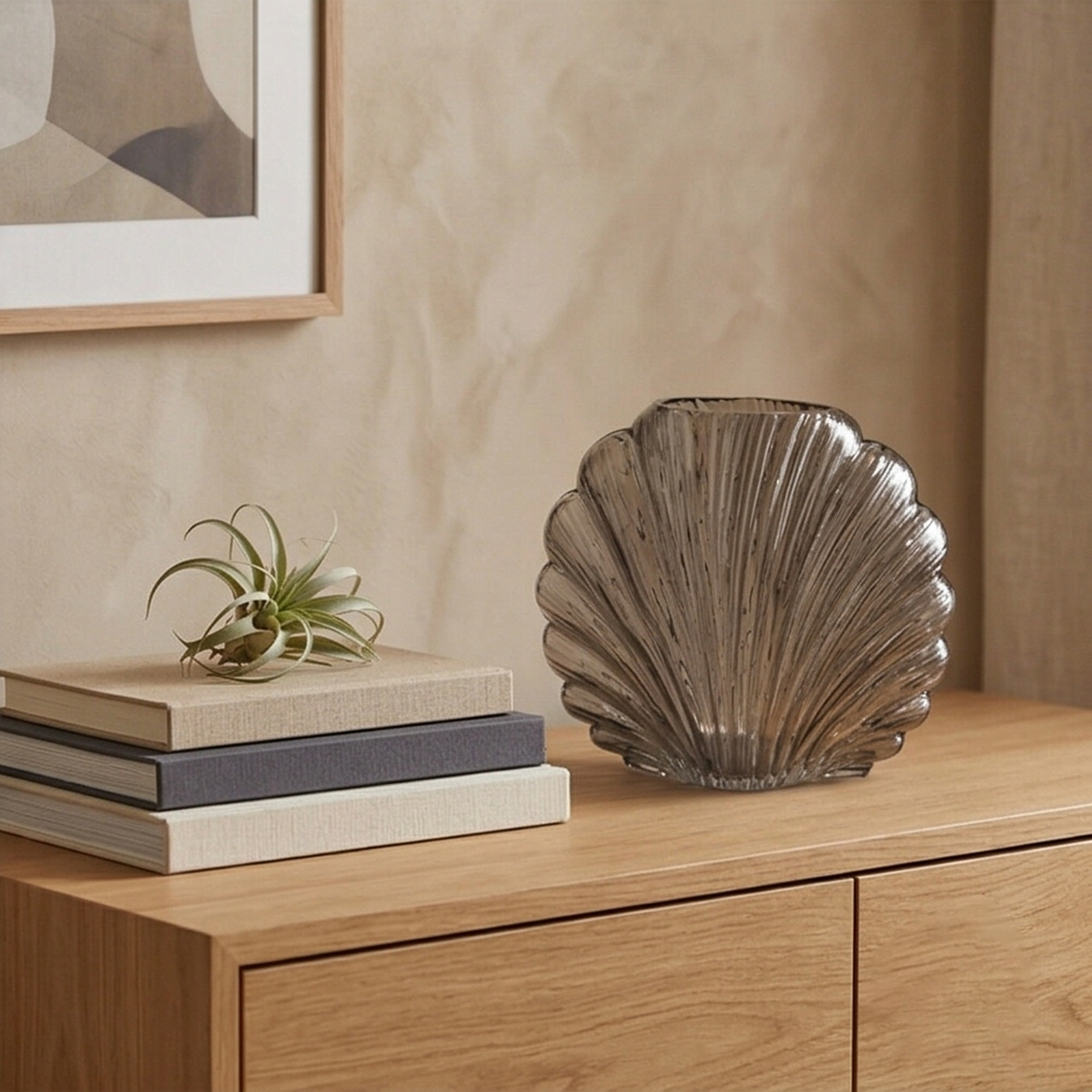 Vaso conchiglia vetro h.25