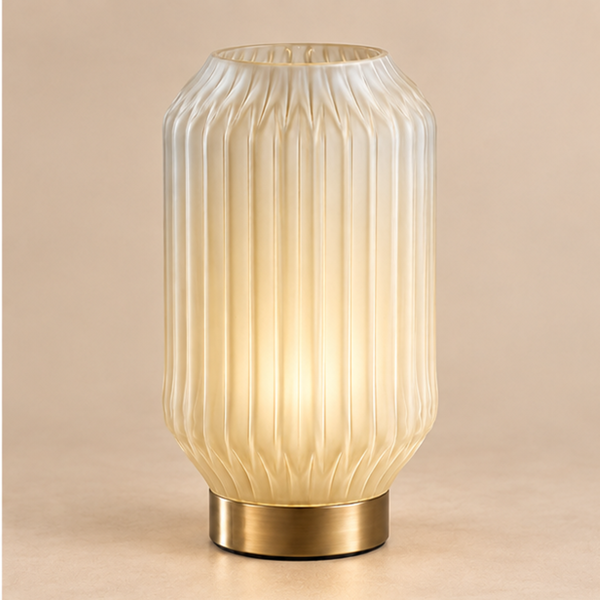 Lampada da Tavolo Bright Lamp Bianca Ø 14 x H 26 cm – Vetro Modellato a Mano