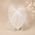 Decoro Cuore Bianco Glitter da Appendere