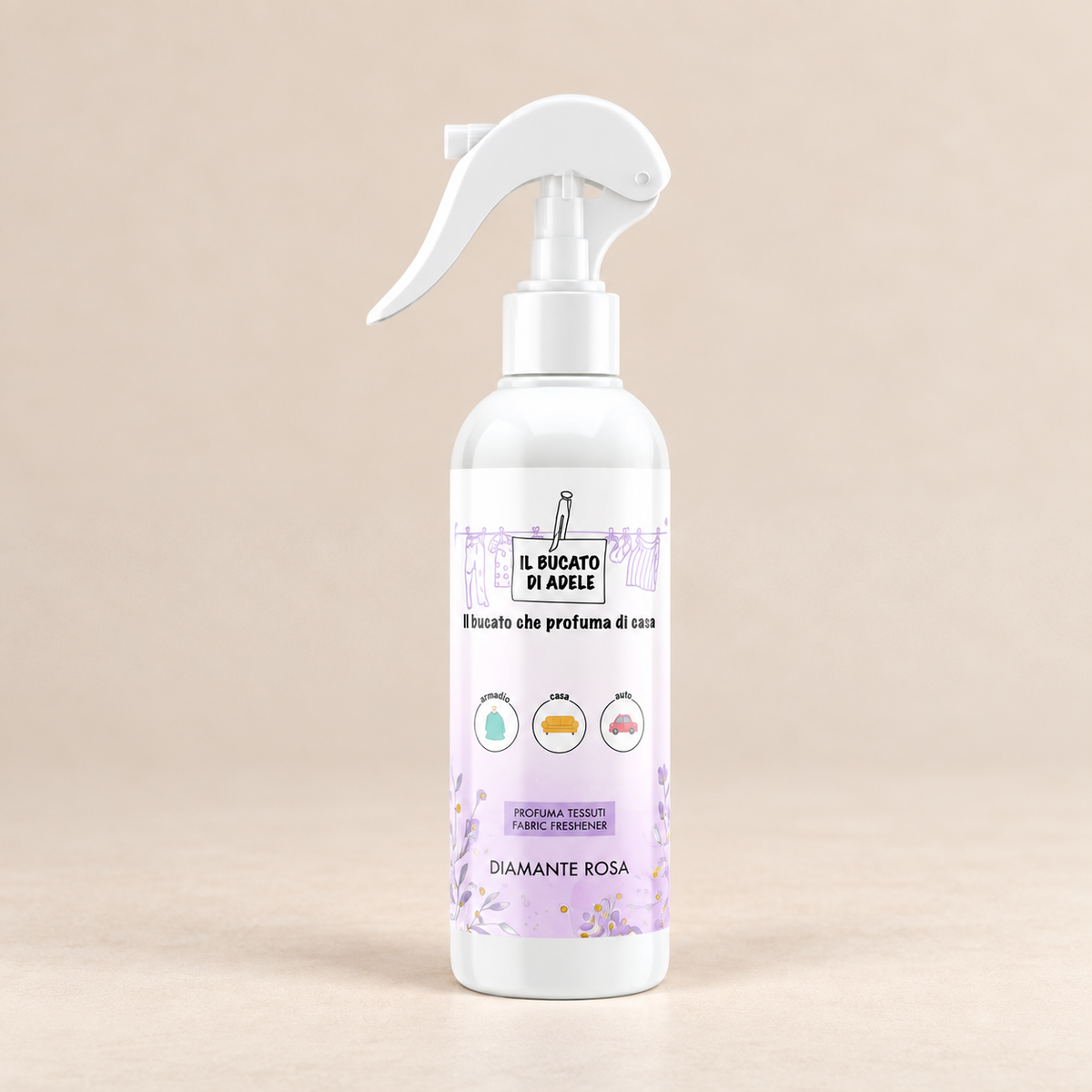 Spray tessuti Il bucato di Adele Diamante rosa