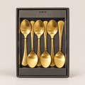 Set 6 Cucchiaini GUSTA Silhouettes Oro Satinato – Cucchiaini Eleganti con Confezione Regalo