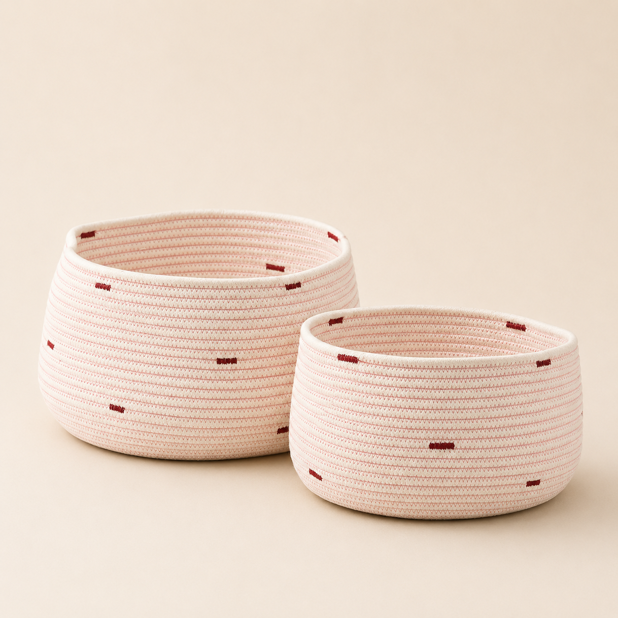 Cesto in Cotone a Linee – Disponibile H 17 o H 20 cm