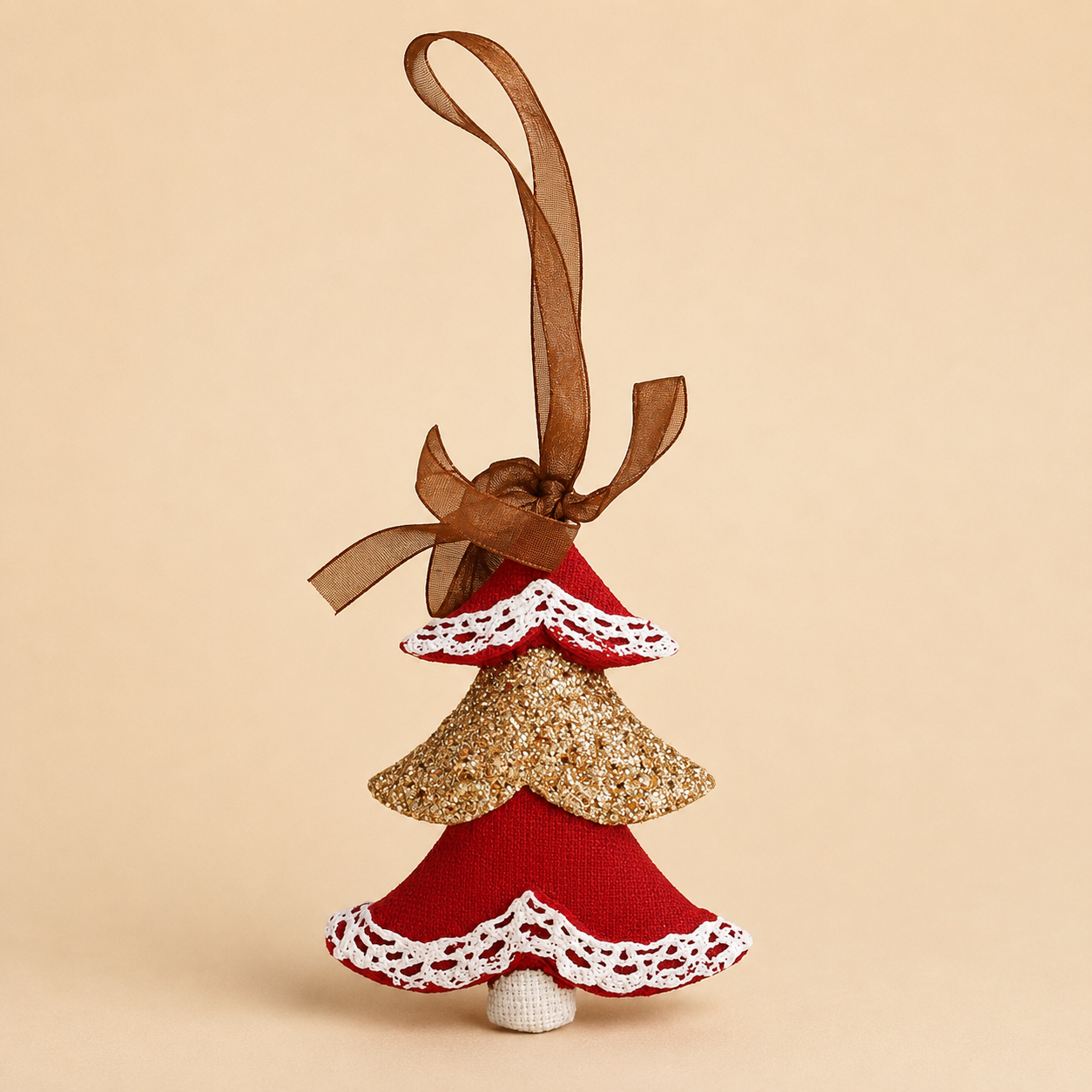 Albero di Natale Rosso da Appendere in Resina