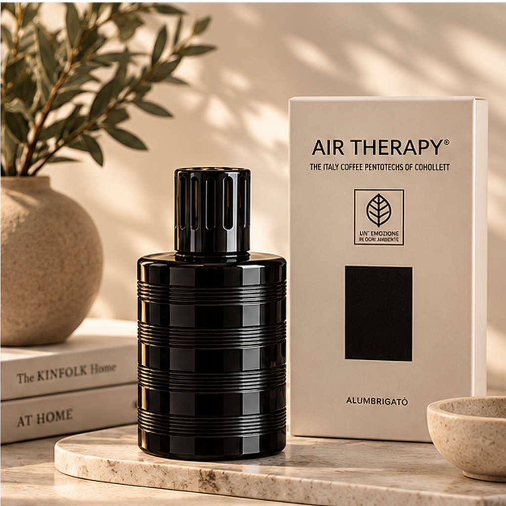 Lampada Catalitica Air Therapy in Vetro Nero 17,5 x 9,5 cm