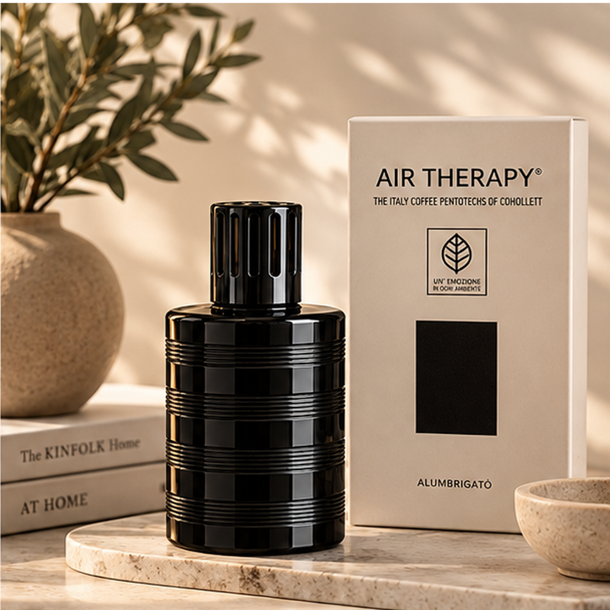 Lampada Catalitica Air Therapy in Vetro Nero 17,5 x 9,5 cm