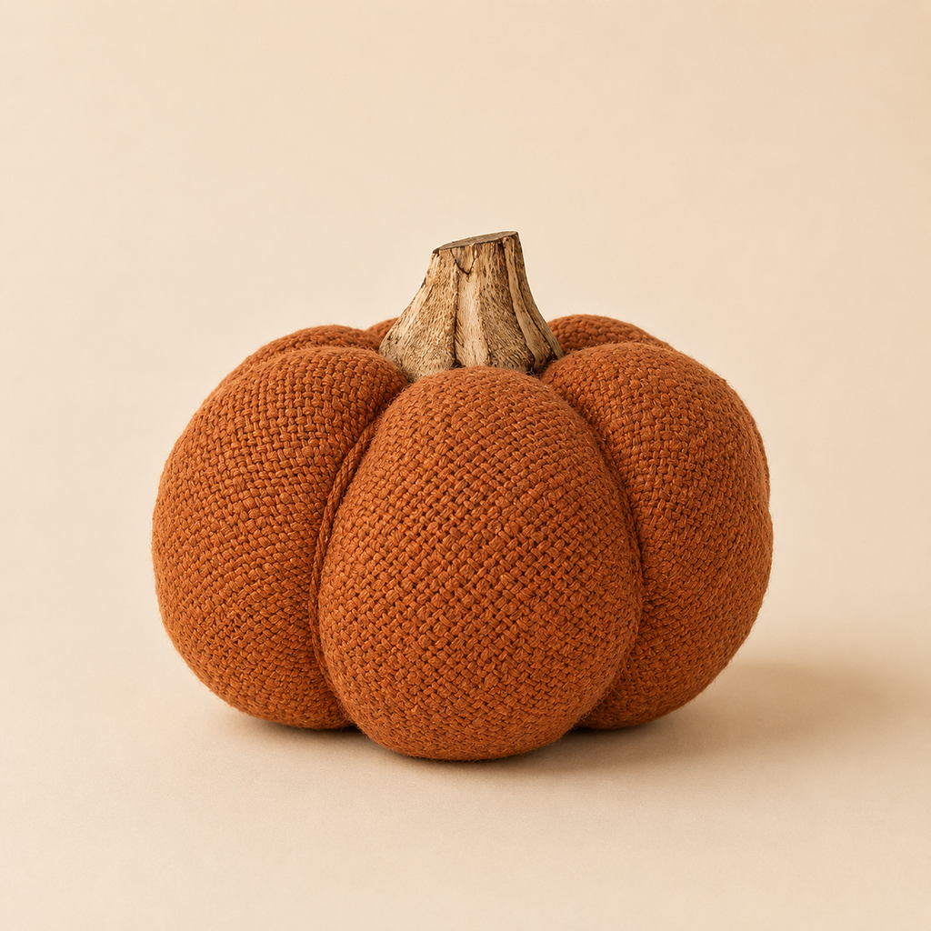 Zucca Decorativa Arancio in Poliestere – 12 x 10 cm