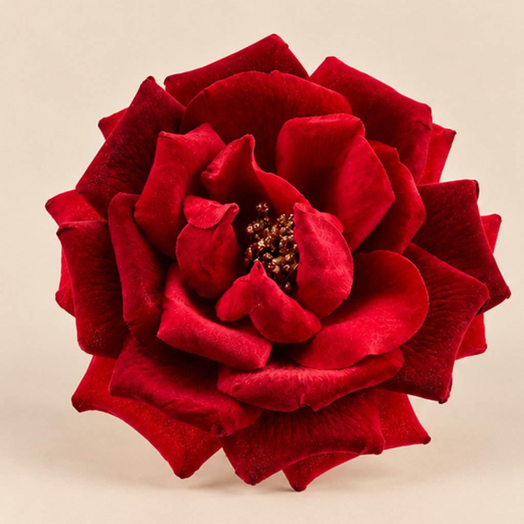 Rosa Rossa in Tessuto Ø16 cm