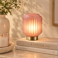 Lampada da Tavolo Bright Lamp Rosa Chiaro Ø 13 x H 17 cm – Vetro Modellato a Man