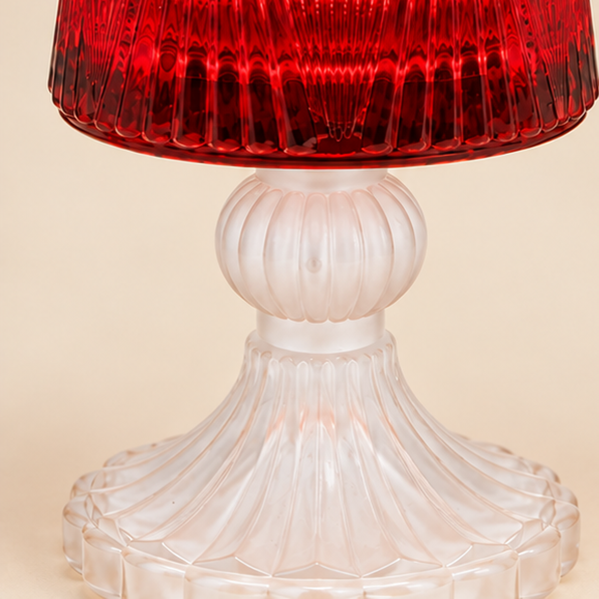 Portacandela Lampada in Vetro h.15 cm