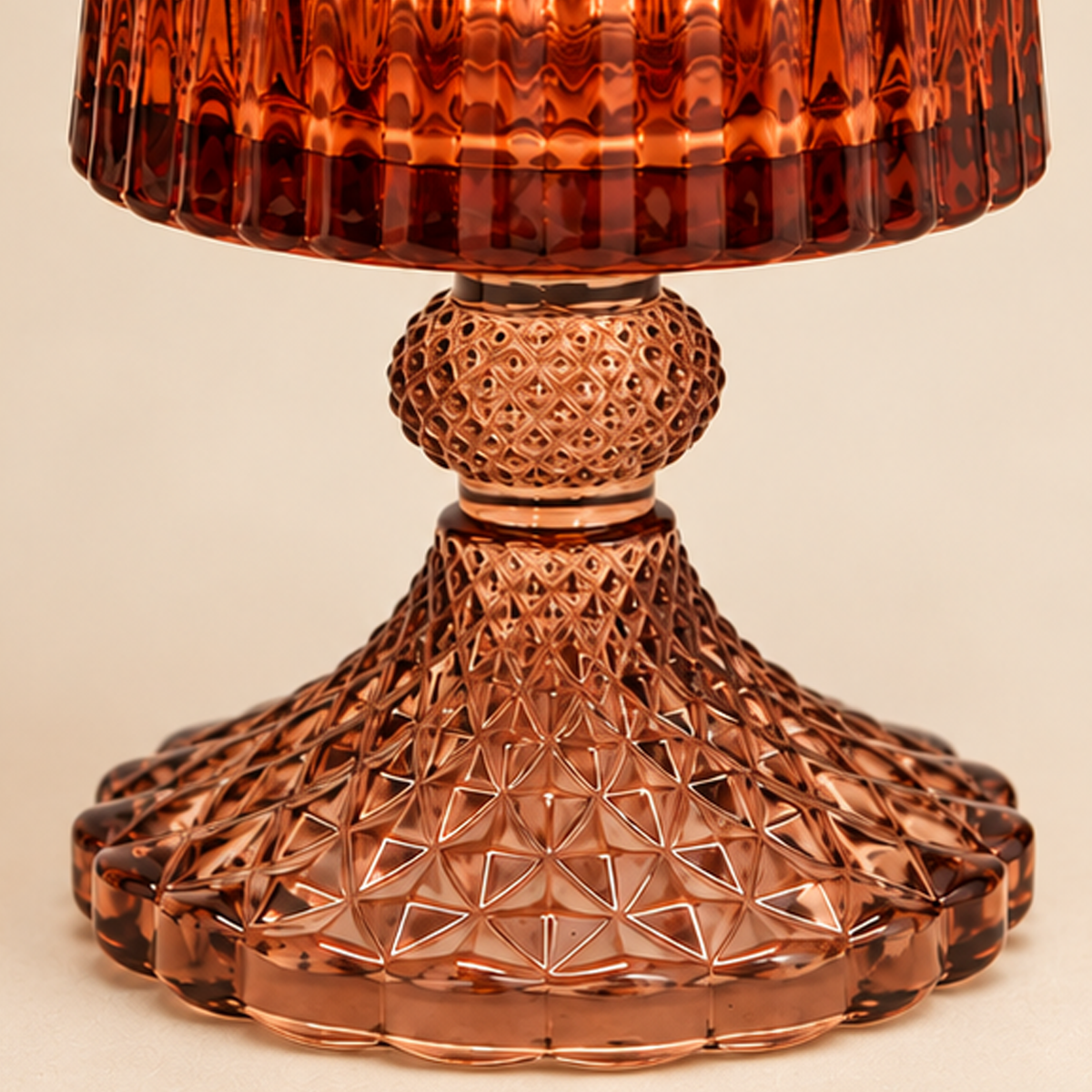 Portacandela Lampada in Vetro h.15 cm
