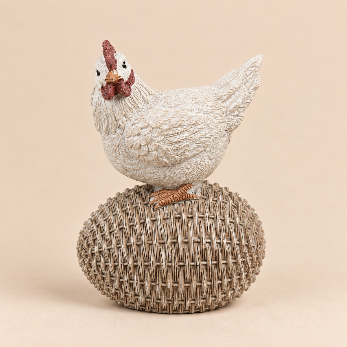 Gallina Decorativa con Uovo 8 x 6 x 12 cm